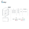 6mm gehärtetes Glas Badezimmer / Aluminium Schiebedusche Kabine (KW07)